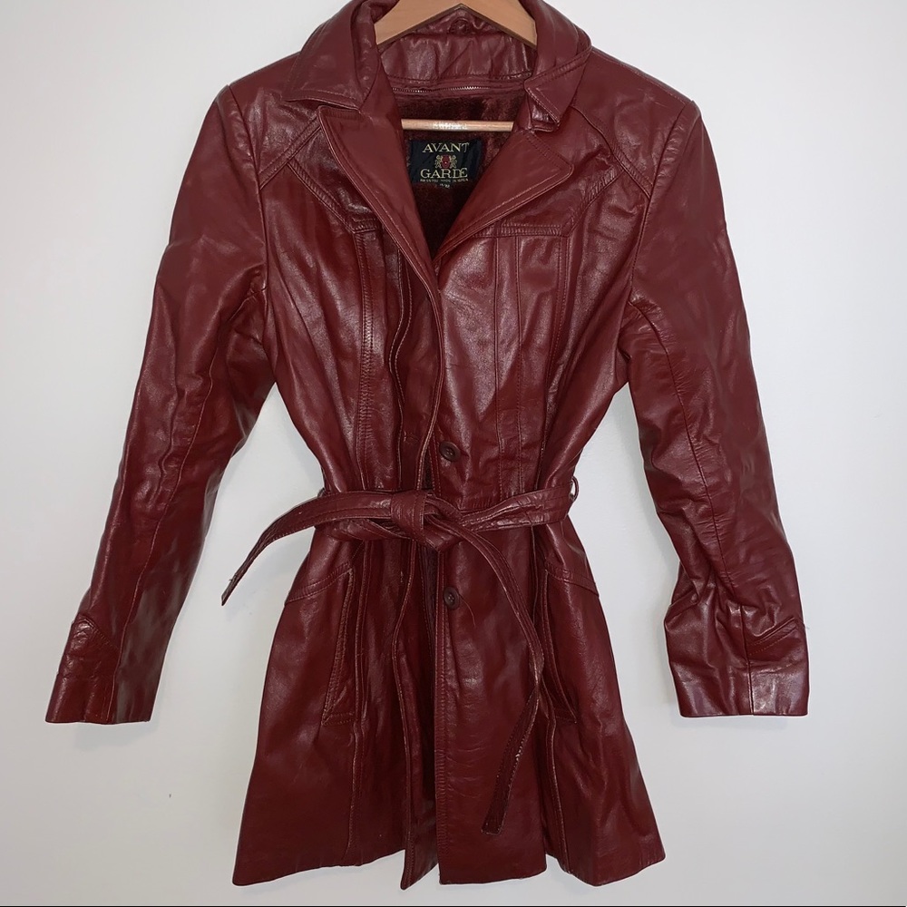 VINTAGE leather jacket coat